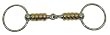 Metalab Pessoa Magic System Stainless Steel Ring Snaffle Bit with Copper Cherry Roller Mouth
