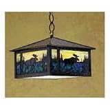 11.5Sq Moose At Stormy Sunset Pendant Ceiling Fixture