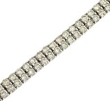 Ladies 2 Row 4 prong Diamond Tennis Bracelet 15.00cttw
