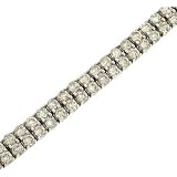Ladies 2 Row 4 prong Diamond Tennis Bracelet 15.00cttw