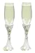 Hortense B. Hewitt Wedding Accessories, Fluted Champagne Toasting Glasses, Resin Seaside Jewels, Set of 2