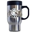 New York Jets Stainless Steel 18 oz Beverage Travel Mug - NFL Football Fan Shop Sports Team Merchandise