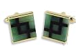 Cufflinks - Stone, Jade and Onyx Center