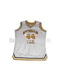 White No. 44 Game Used Michigan Tech Russell Basketball Jersey