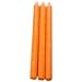 3x Orange Dinner Candles