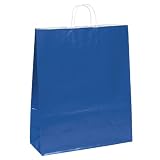 Gloss Royal Blue Gift Bags - 16 x 6 x 19-1/4 - Pack/25