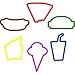 Goofy Bands 24/pk Fast Food Shaped Rubber Bands Bracelets Bands