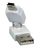 LINDY USB 360 Degree Adapter, USB A to Mini B