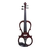 Cecilio CEVN-1NA 4/4 Full Size Electric Silent Violin w/ Solidwood Ebony Fitted in Mahogany Metallic