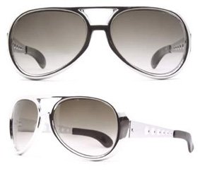 Elvis/Kill Bill/JACKASS Brille Sonnenbrille (Silber)