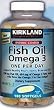 Kirkland Signature Fish Oil with Omega-3 Fatty Acids - NEW ONE PER DAY FORMULA - 180 Enteric Coated Softgels