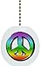 Peace Sign Ceramic Fan Pull
