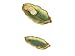 Banana Leaf Nested Serving Tray Set/2 Green Ceramic