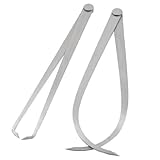 uxcell カリパス　　内外兼用キャリパー　計測器　メタル　堅固摩擦　フリクションジョイント　2個　250mmの長さ　シルバートーン