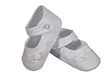 Girls Cotton Shoe with Embroidered Rosebud