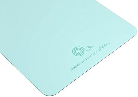 FlowMats TravelFlow non slip yoga exercise mat for home, travel, and hot yoga 2.5mm thin/foldable (Mint Green)