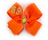 ~ Blooming Bows Embroidered Butterfly Hair Bow Clippie