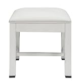 Decolav 5229-WHT Cameron 18-Inch Vanity Stool, White
