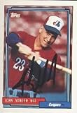 John Vander Wal, Montreal Expos, 1992 Topps Autographed Card