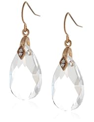 Betsey Johnson "Iconic Summer Metallics" Crystal Teardrop Earrings