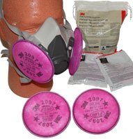 3M Half Facepiece Respirator Assembly 6291, with Particulate Filters 2091 Medium