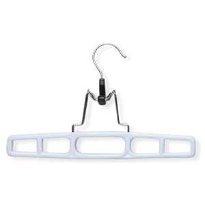 Honey-Can-Do HNG-01326 Plastic Pant Hanger with Clamp, White, 12-Pack