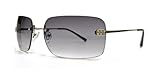IMAGE OF Domino 6953 Rectangular Rimless Sunglasses in Silver APG