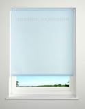 Light Blue - Plain Straight Edge Roller Blind / Blinds - 90x160cm