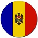 Moldova Flag Round Mouse Pad