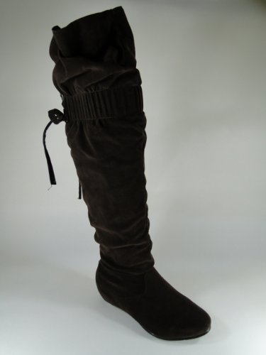 New Womens Brown Slouchy Boots #L31