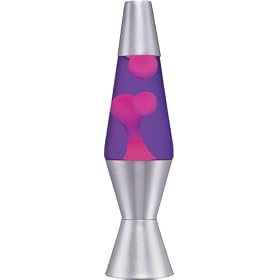 Lava Lite 10" Accent Lava Lamp - Pink/Purple/Silver