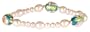Gold Plated Sterling Silver Pink Freshwater Cultured Pearl with Turquoise Cloisonne Oval Beaded Bracelet