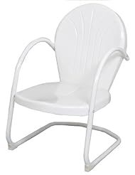 White Retro Metal Tulip Chair