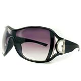SEXY BLACK OVERSIZE SHIELD LARGE BIG PLASTIC SUNGLASSES by 