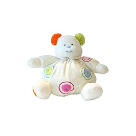 Partner Jouet - MGM50609 - Peluche - Ours Poufidou Tendres - Blanc - 33 cm
