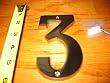 Satin Nickel House Number 3