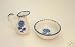 Dollhouse Blue and White Pitcher and Washbasin in Porcelain