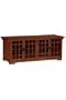 Craftsman 72"w Four door Lowboy With Glass Doors, FOUR-DOOR 72"W, DARK OAK