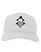 TooLoud Grey Wizard Adult Baseball Cap Hat - White