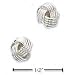 Elegant and Classic Sterling Silver Knot Post Earrings