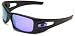 Oakley Mens Crankcase OO9165-05 Iridium Square Sunglasses,Matte Black Frame/Violet Iridium Lens,one size