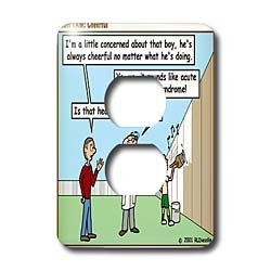Rich Diesslins Funny KNOTS Scouting Cartoons - Knots Law - Cheerful - Light Switch Covers - 2 plug outlet cover