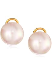 Majorica Mabe Simulated Pearl 18k Gold Vermeil Post-Clip Stud Earrings