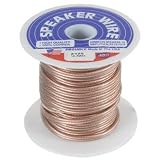 JSC Wire Speaker Wire Cable 18 AWG Clear 50 ft. USA