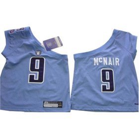 Steve McNair #9 Tennessee Titans NFL Girls/Junior One shoulder Jersey By Reebok