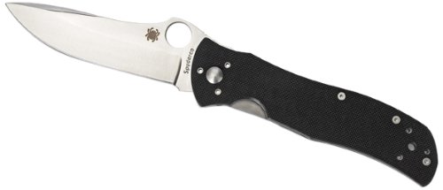 Spyderco Starmate G-10 Plain Edge Knife, Black Spyderco Starmate G-10 Plain Edge Knife, Black Hunting Knives