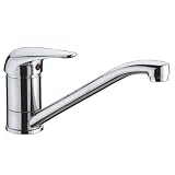 Kitchen Mixer Tap, Monobloc, Swivel Spout, All Fittings and Flexi Pipes (3002)