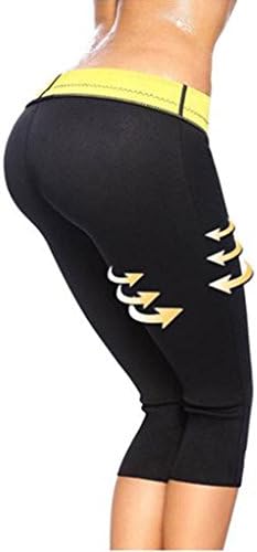 Slim 26 Women's Hot Thermo Capris Slimming Pants Anti Cellulite Trim Big Thigh Large Black