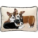 Review Fiddler's Elbow  / Fiddler's Elbow Pembroke Welsh Corgi Puppies Leslie Anderson Designer Decorative Dog Pillow