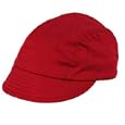 CHERRY RED COTTON JOCKEY SHORT VISOR NEWSBOY CAP HAT